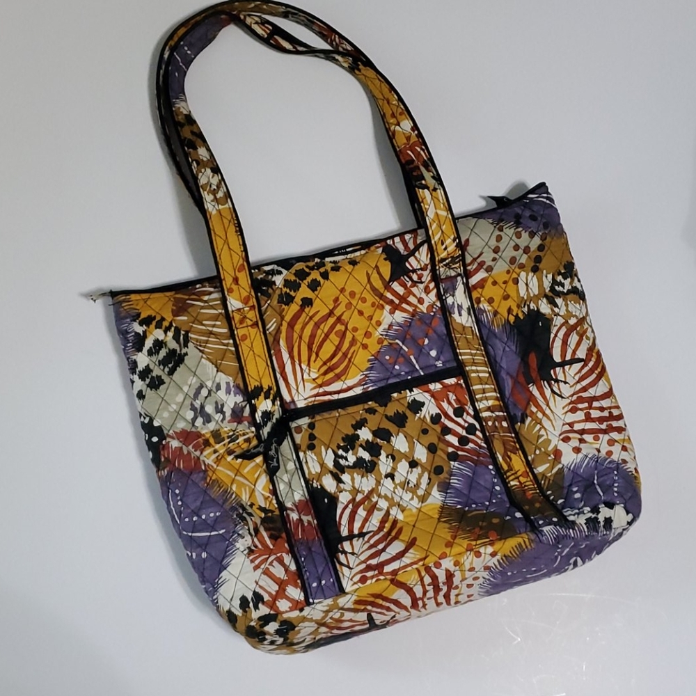 Vera Bradley Vera Tote Bag: Painted Feathers